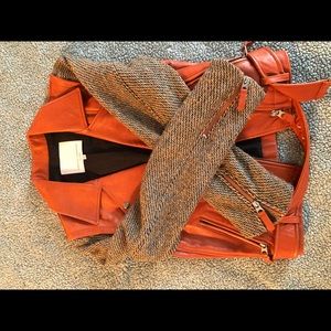 Opening Ceremony Orange Leather Jacket
